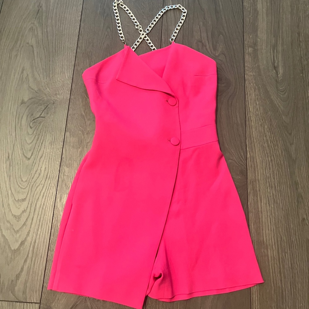 Karen Millen Hot Pink Shorts Romper